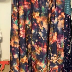 Modcloth Watercolor Abstract A-Line Swing Skirt